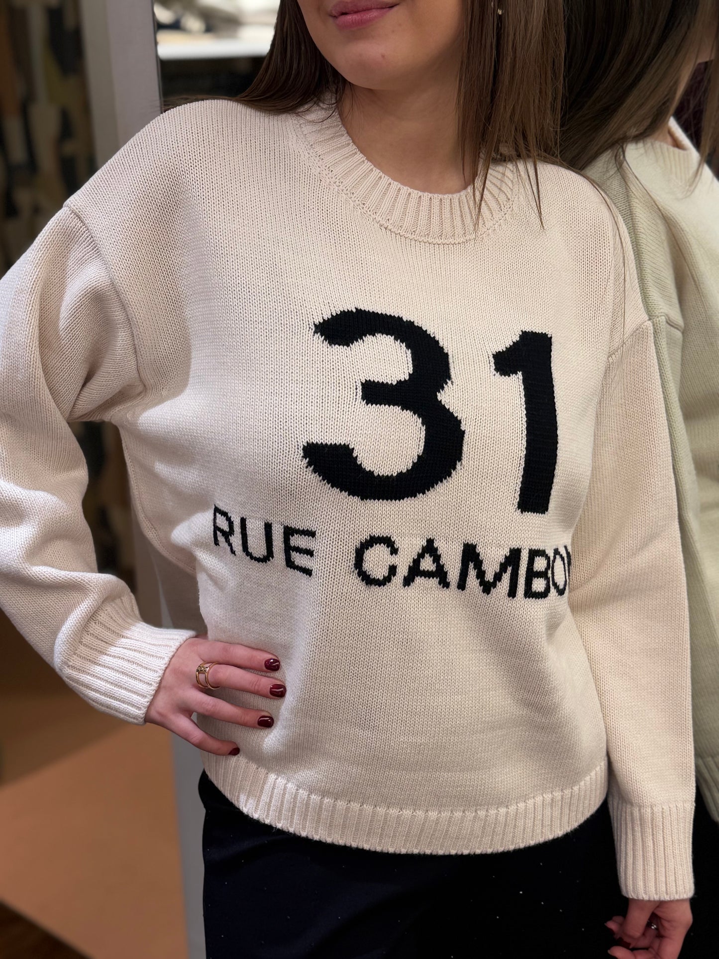 Tensione in Maglia "RUE CAMBON" PANNA