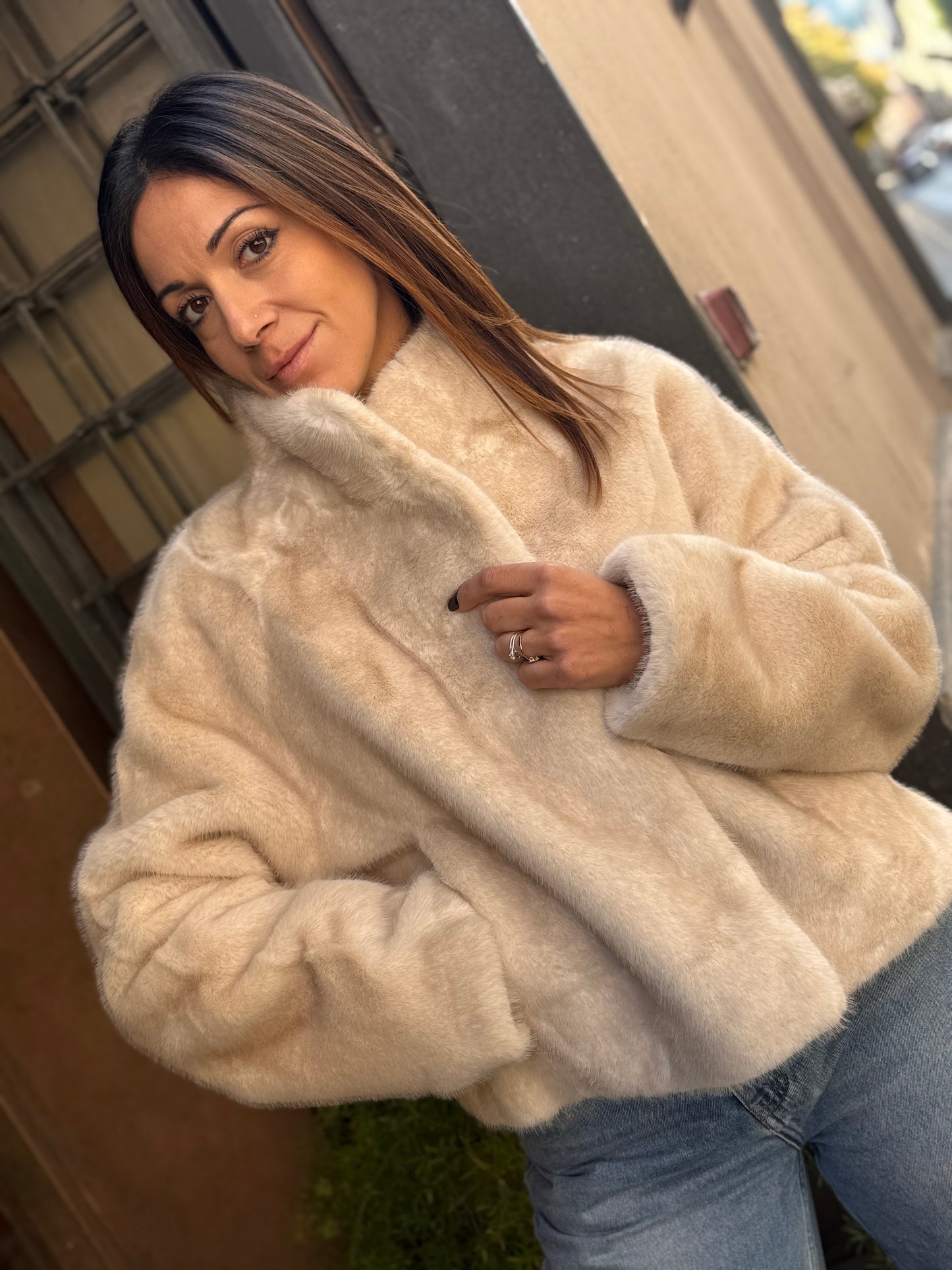 Ecopelliccia ANASTASIA Burro