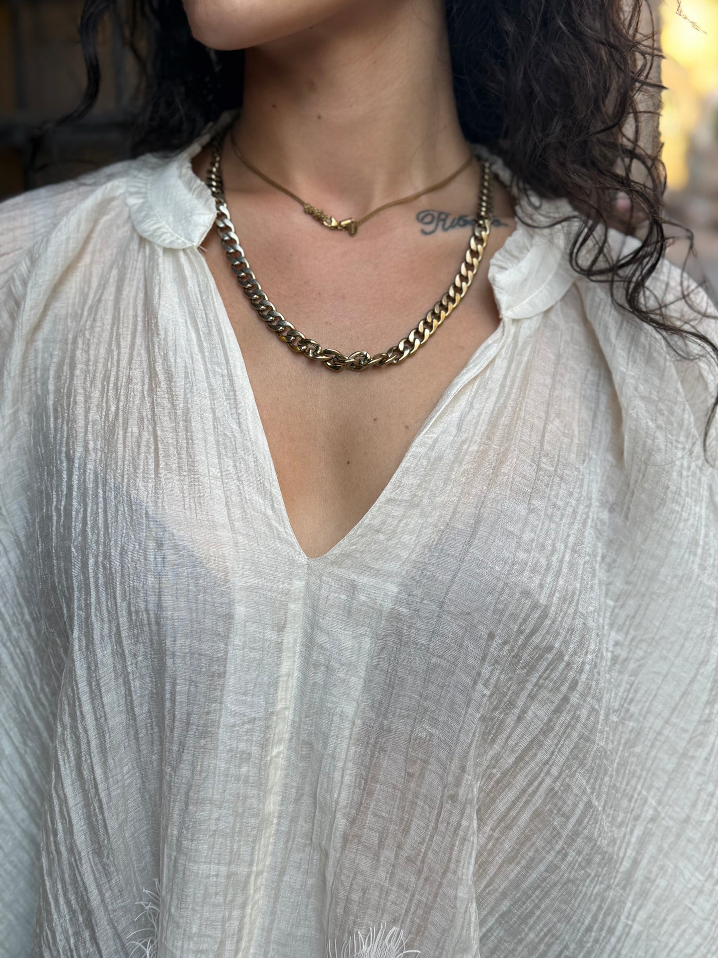 Tensione in Blusa pizzo Panna