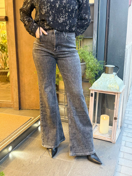 Jeans KELLY zampa GRIGIO