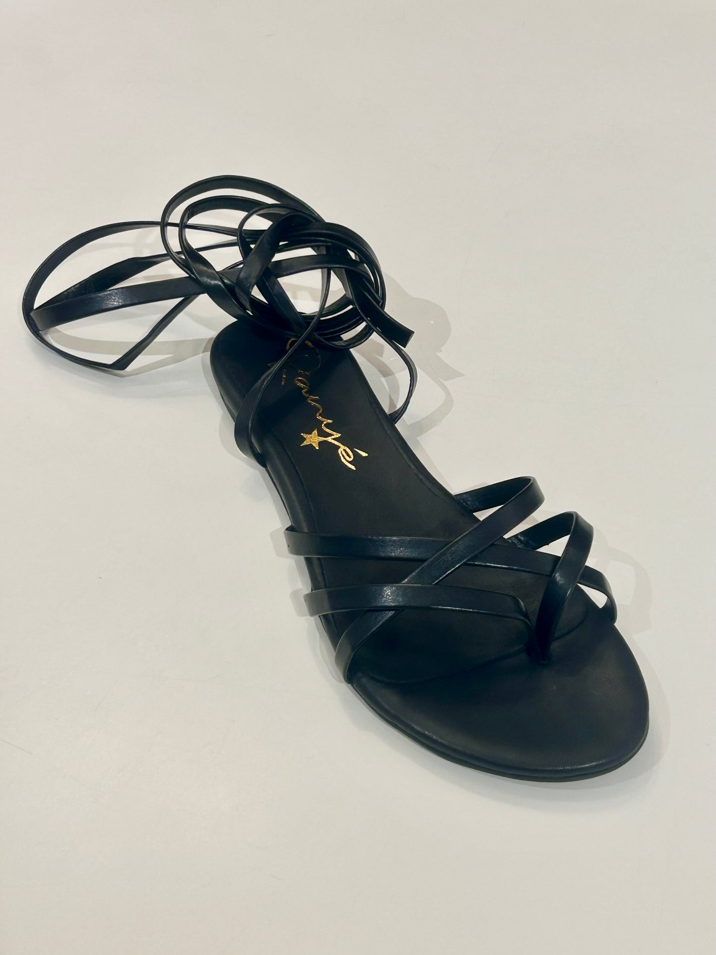 Ranyé infradito NERO alla schiava