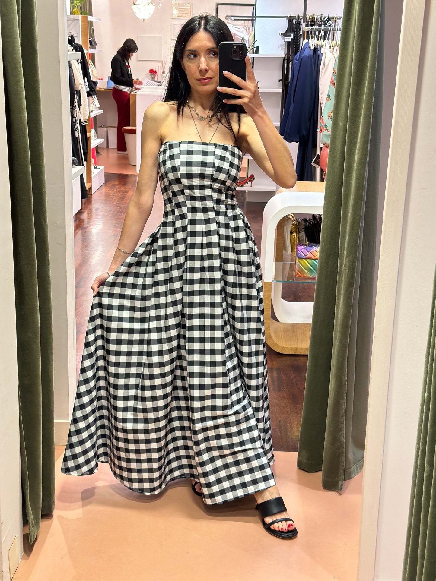 Tensione in Abito lungo in vichy