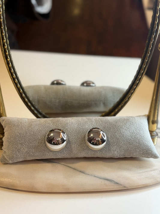 Orecchini bombati grande ARGENTO