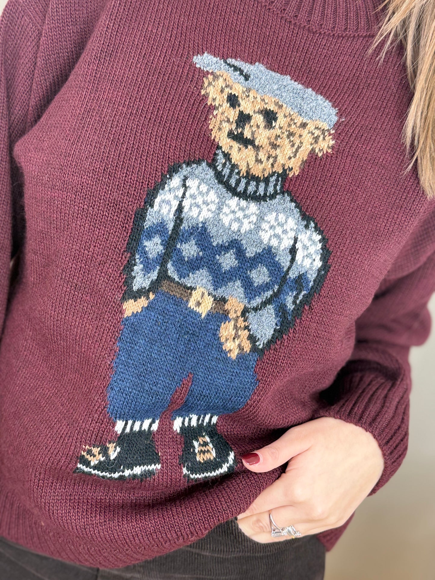 Tensione in Maglia TEDDY BORDEAUX