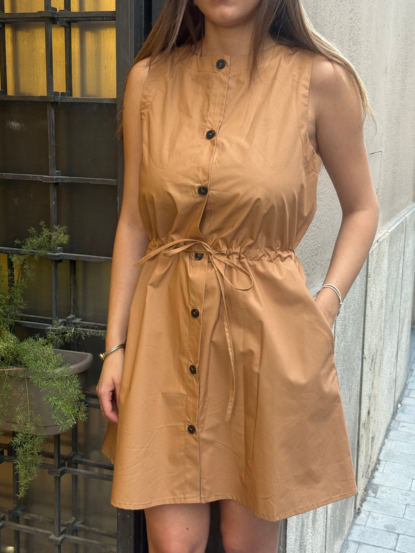 Tensione In Abito corto con coulisse CAMEL