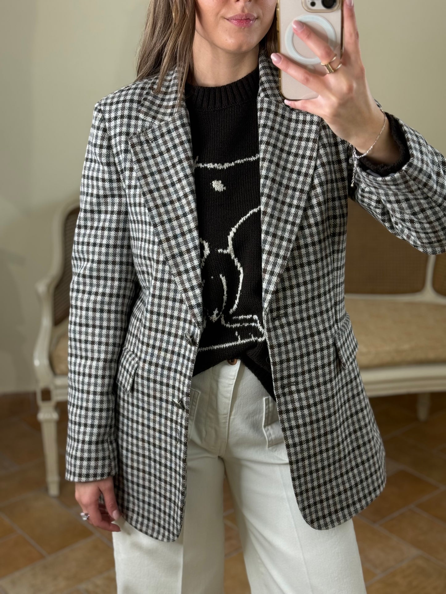 Tensione in Giacca quadro con spille