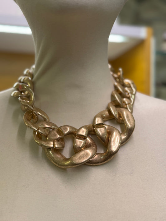 Collana maxi catena ORO satinato