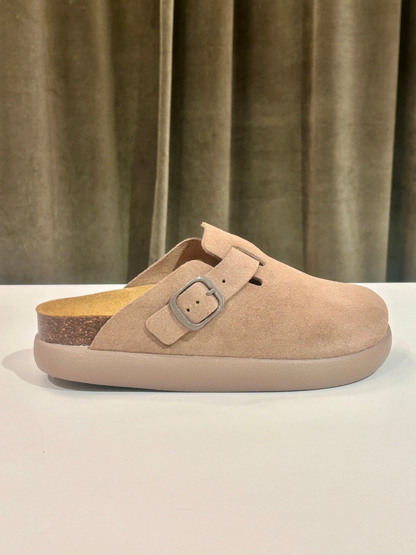 Scholl FAE CHUNKY DARK BEIGE SUEDE