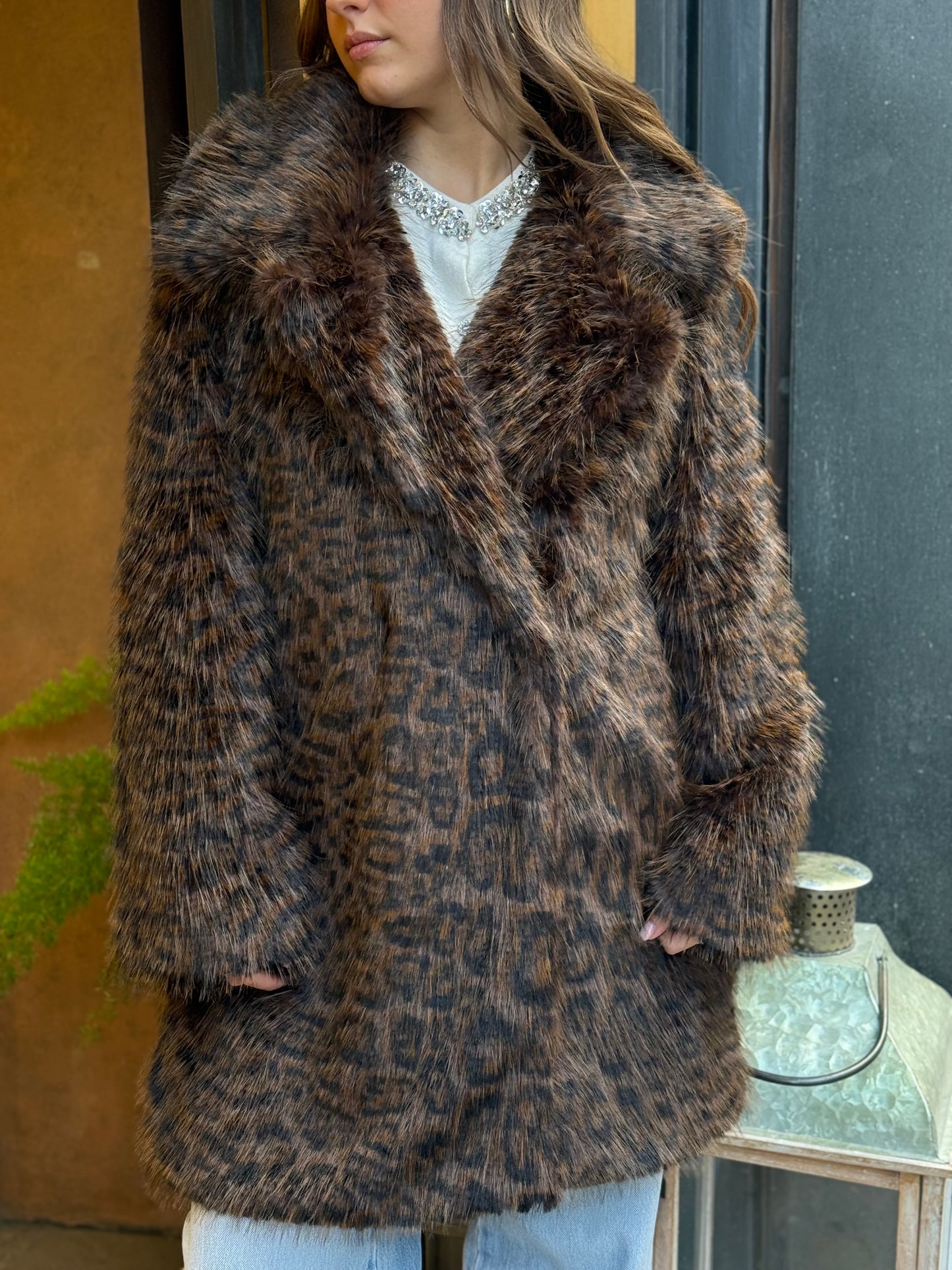 Ecopelliccia lungo maculato