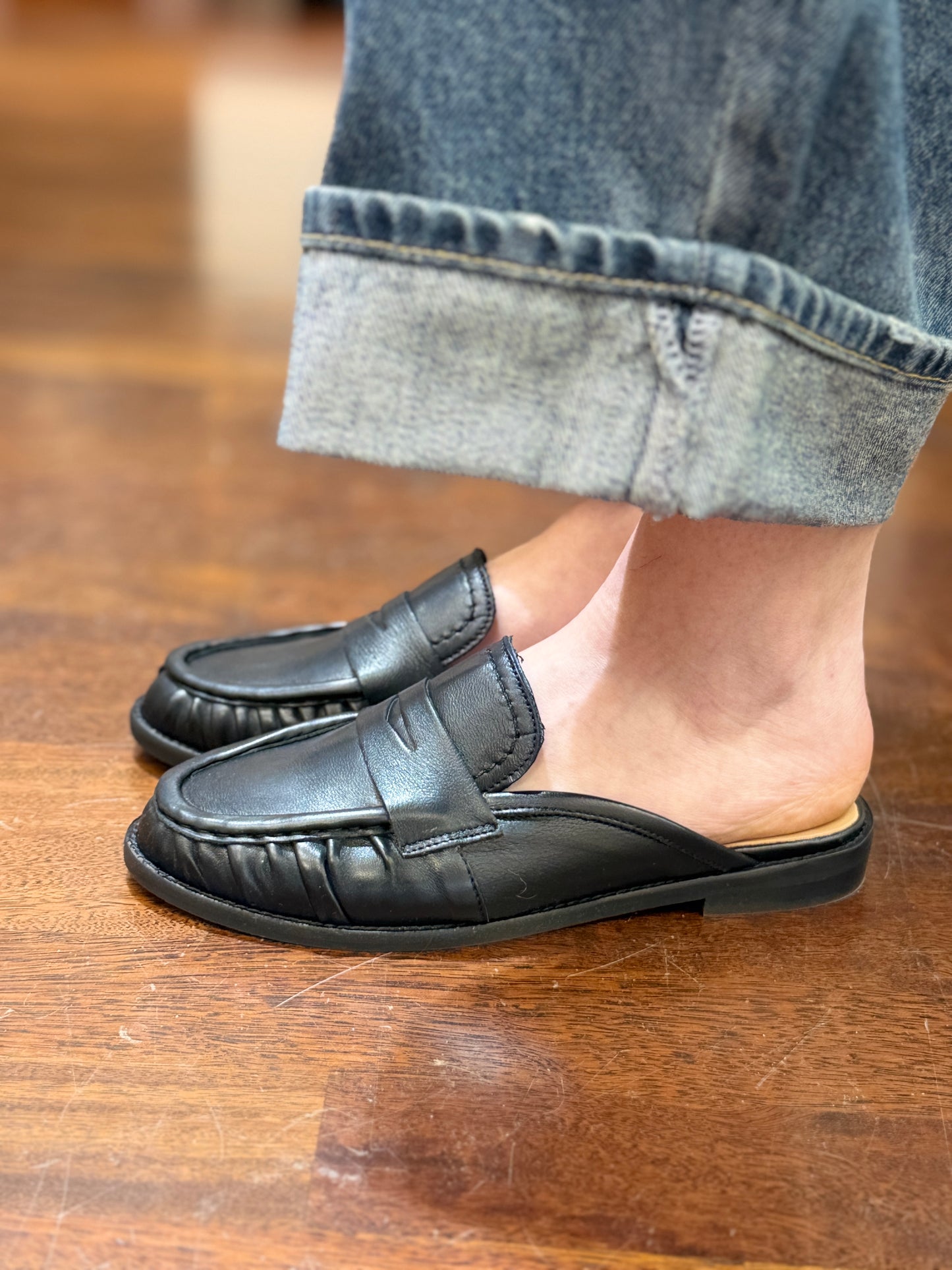 Ovyè Mocassino Sabot in pelle Nero