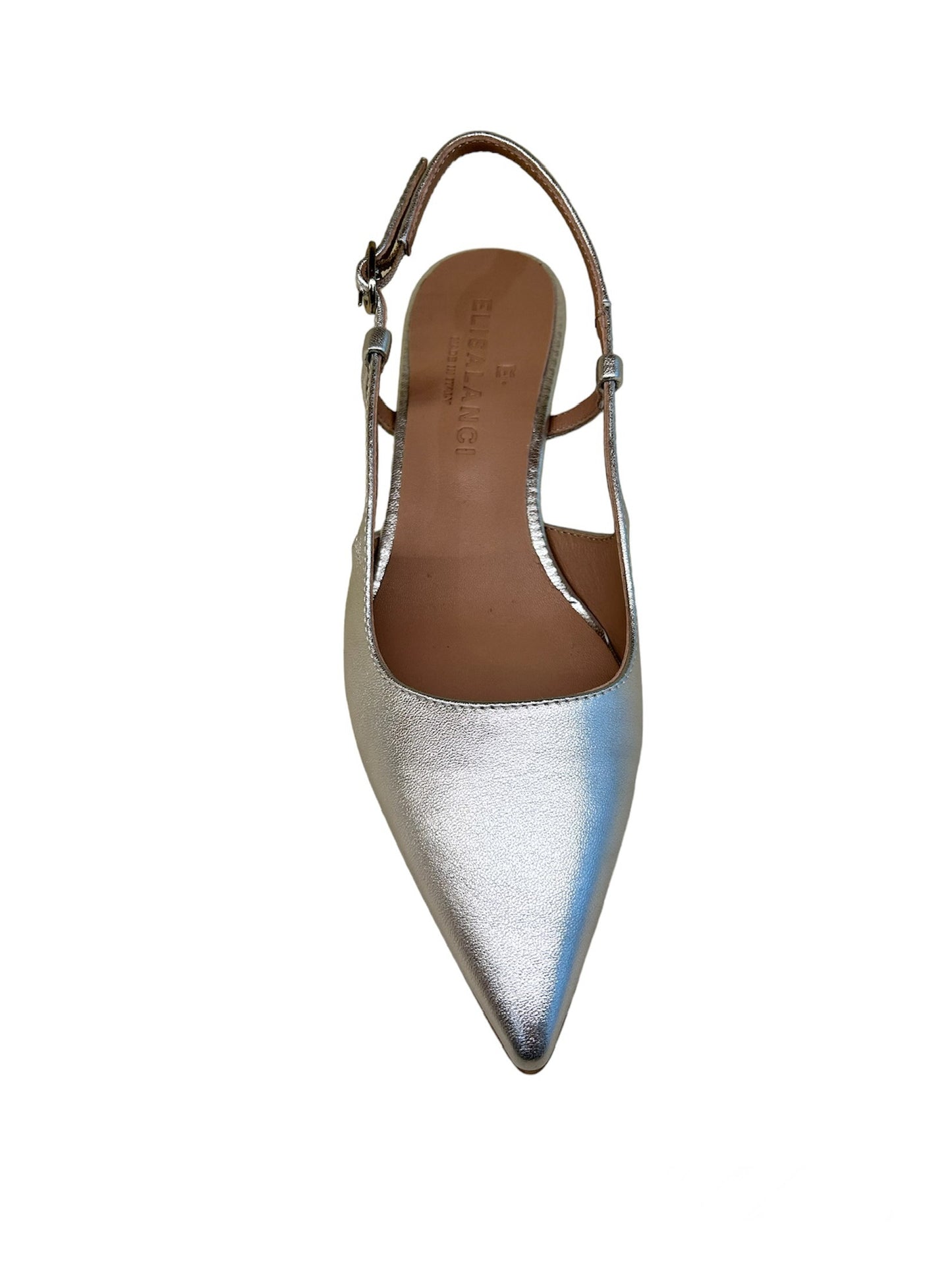 Elisa Lanci-LUCILLE Slingback argento laminato