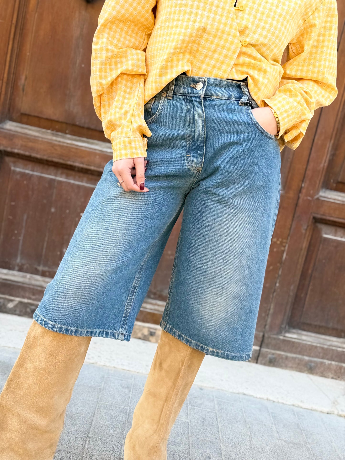 Haveone Bermuda KOJI in denim blu