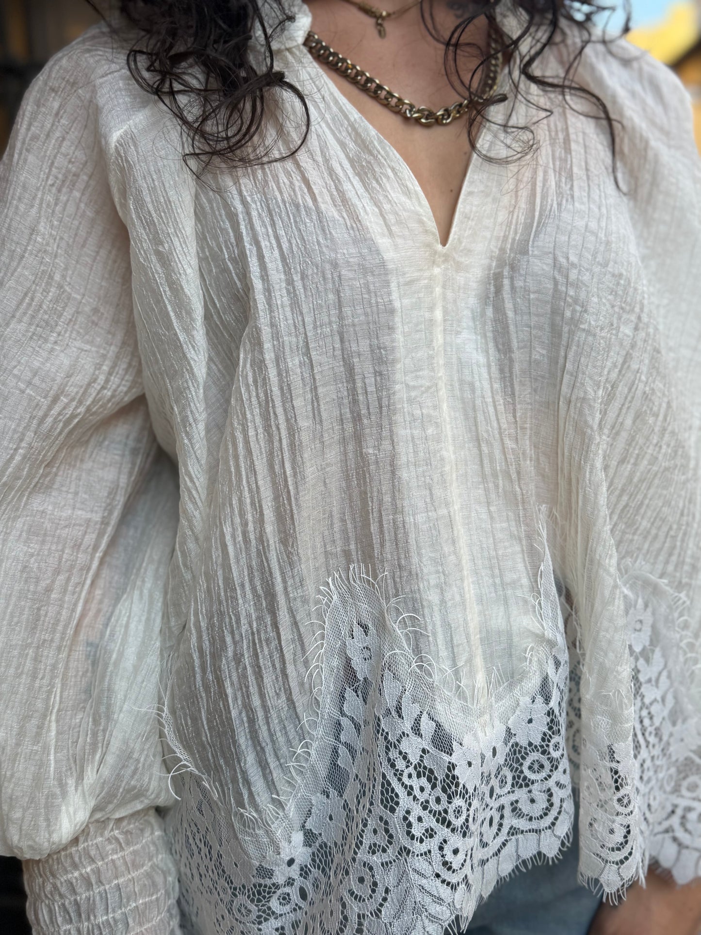 Tensione in Blusa pizzo Panna