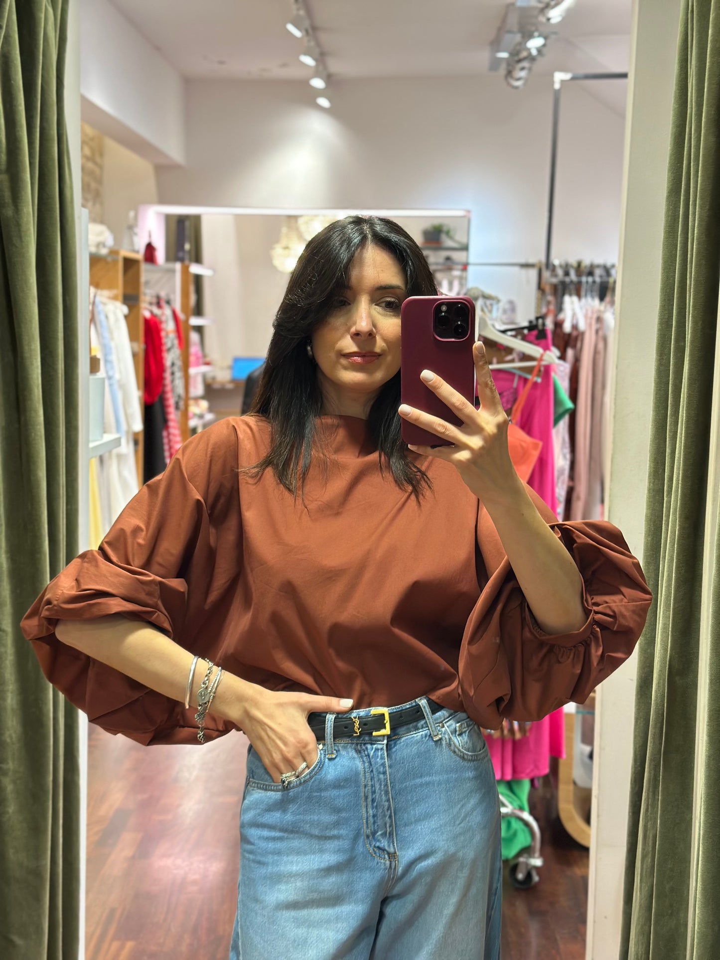 Blusa INES manica a palloncino (disponibile in altre varianti colori)
