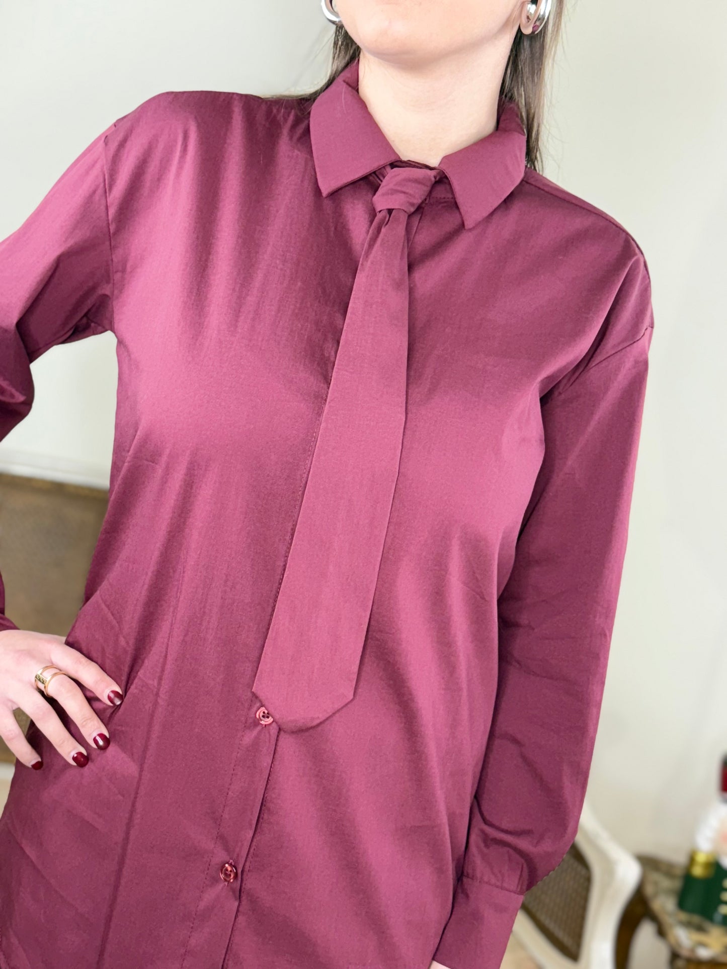 Camicia con cravatta MORO e VINO