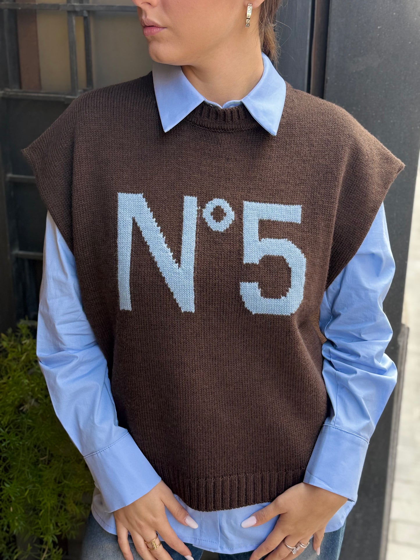 Tensione In Gilet N°5 MORO/CELESTE