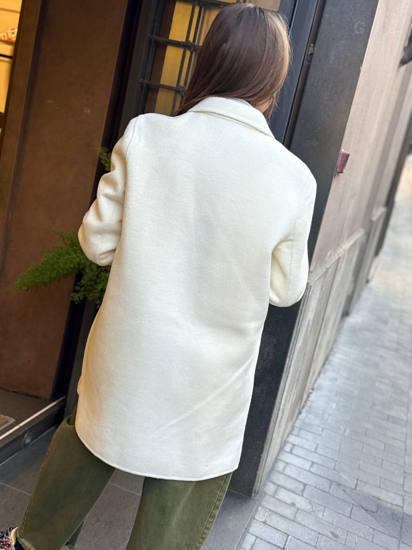 SINCE'RE PARIS Cappotto monopetto  CREAM