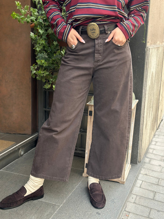 Tensione in Pantalone moro con cinta