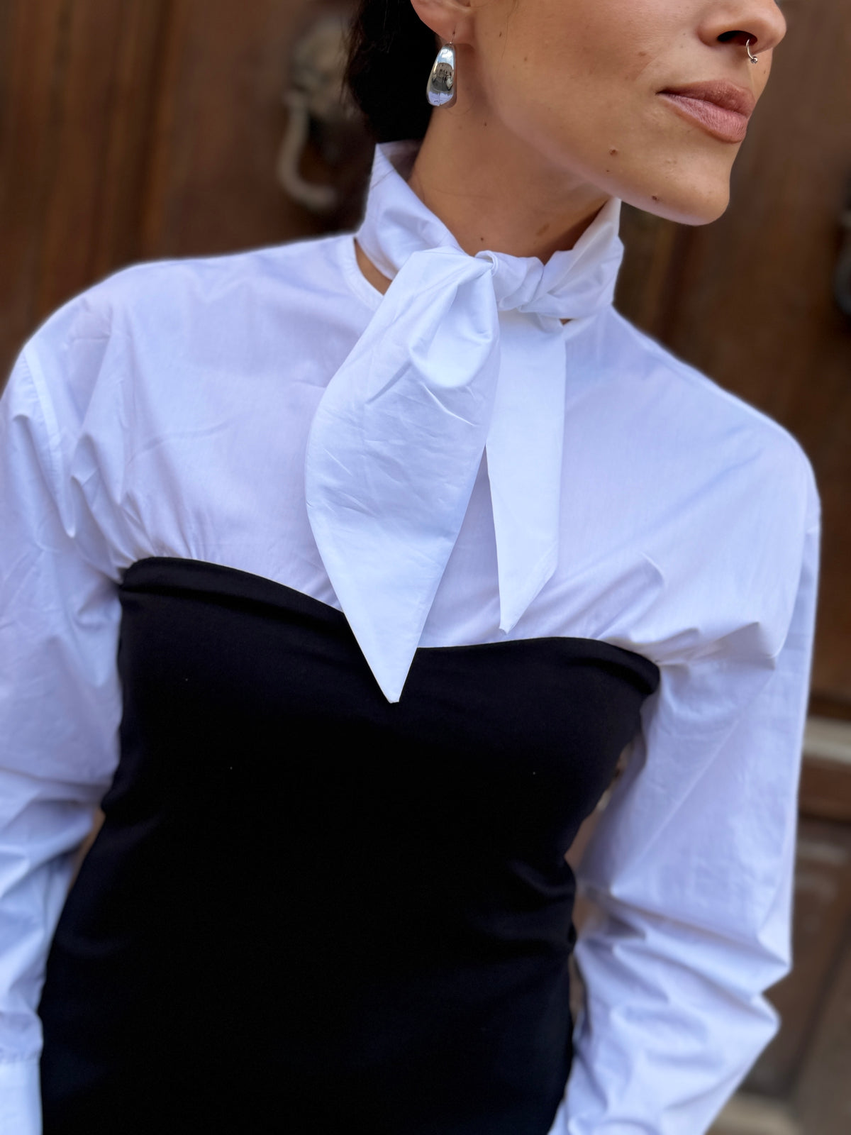 Haveone Camicia fiocco+top bustier