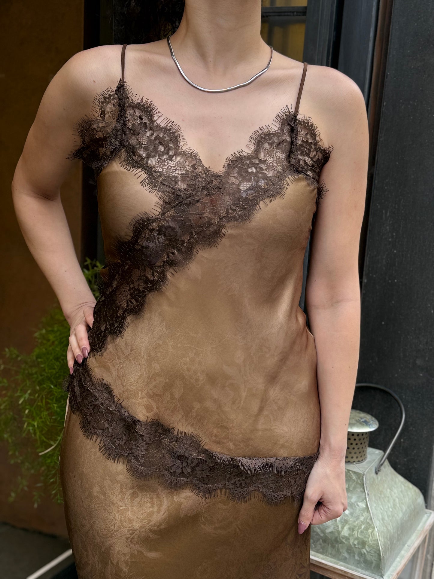 Top lingerie con stampa floreale e pizzo MORO