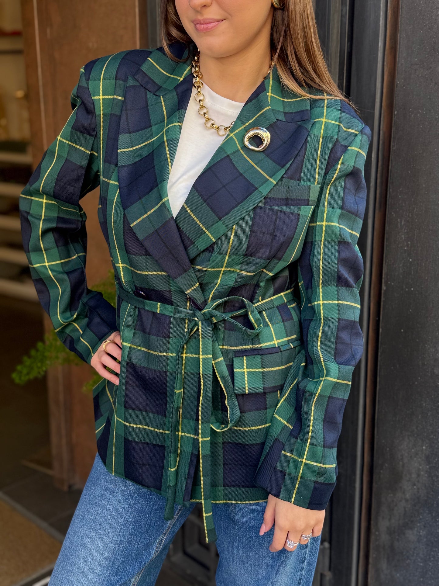 Tensione In Giacca check VERDE