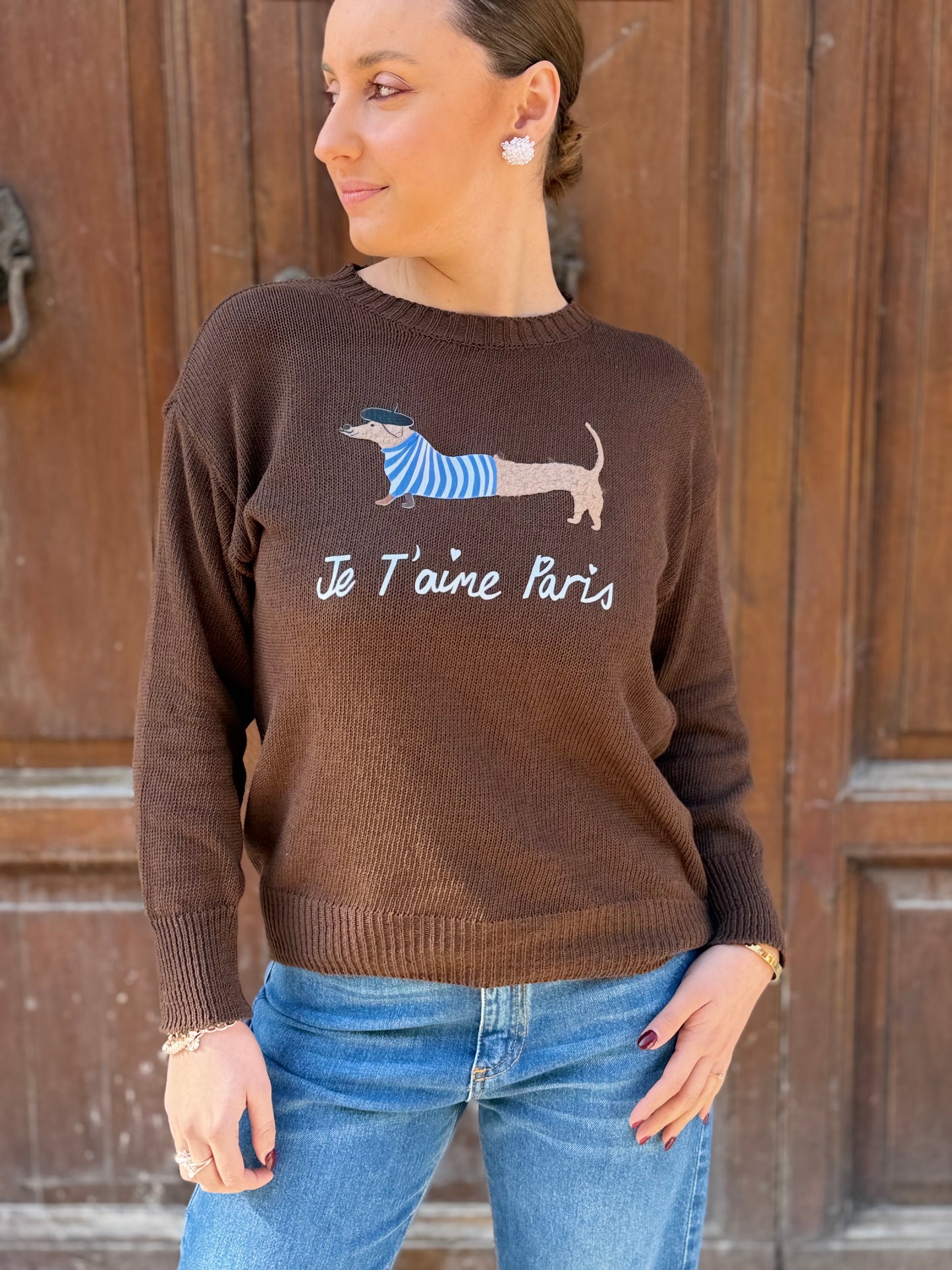 Maglia " Je T'aime Paris" CIOCCOLATO