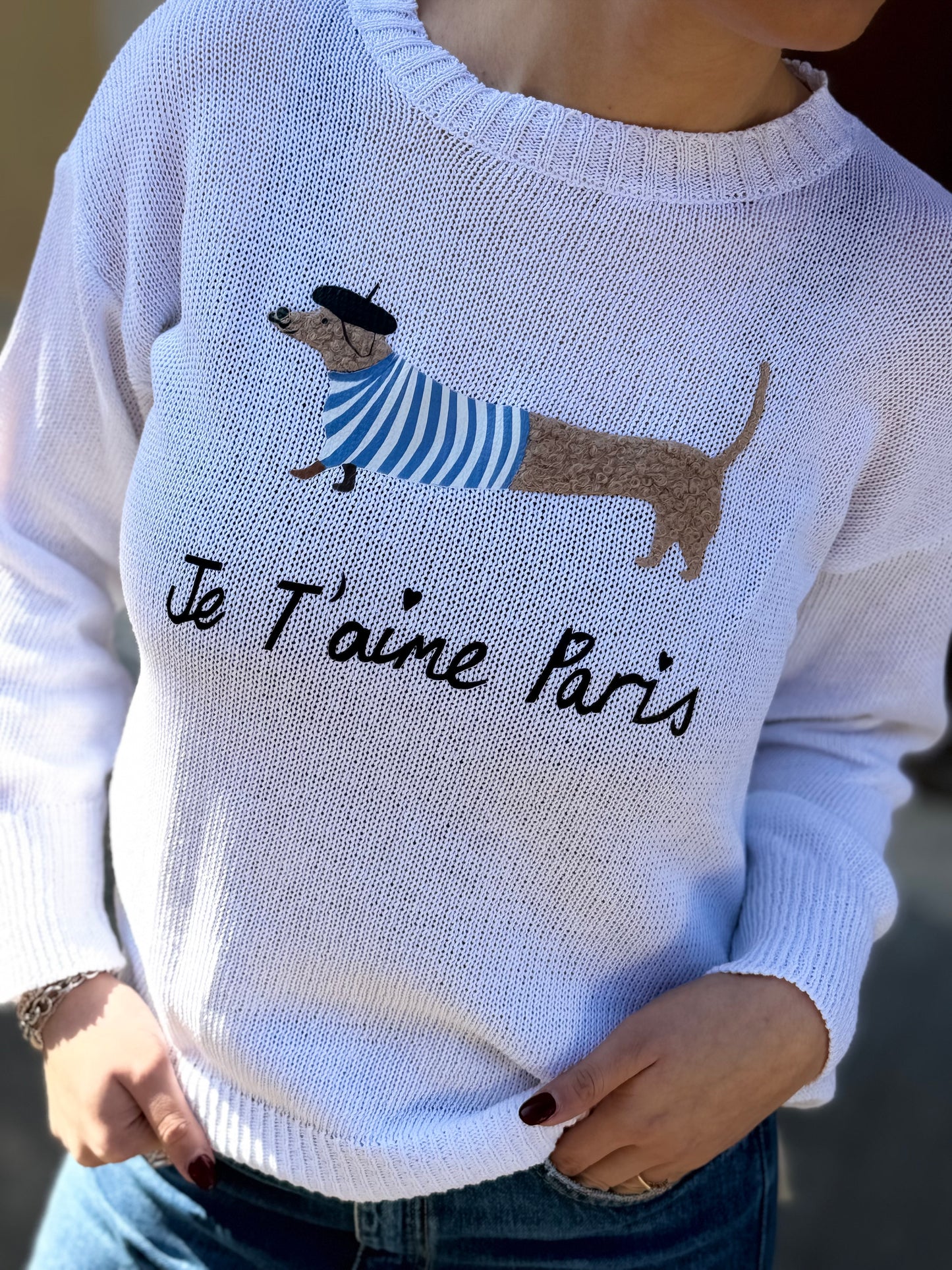Maglia " Je T'aime Paris" BIANCA