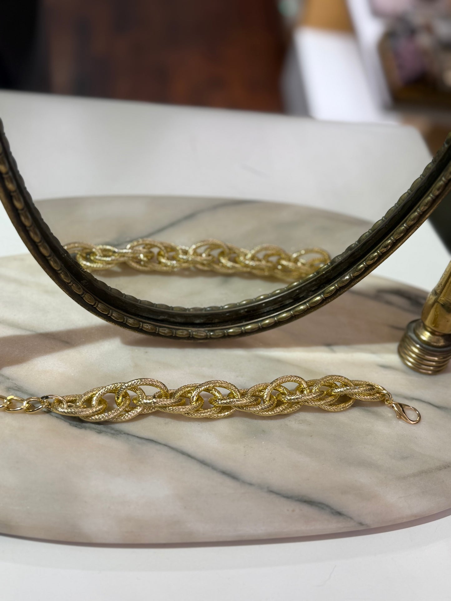 Bracciale ORO catena zigrinata