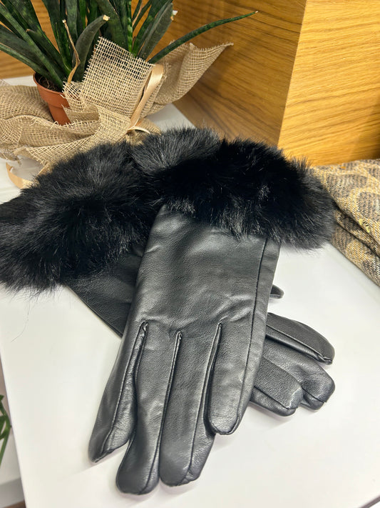 Alex Max guanti ecopelle e ecopelliccia