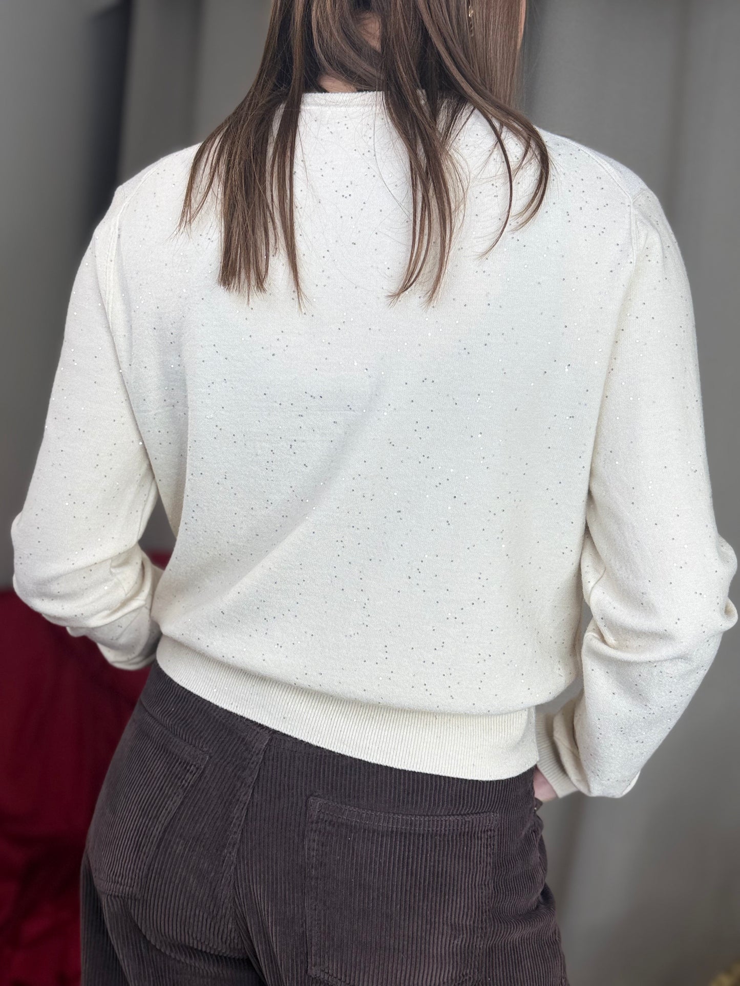 Cardigan in viscosa con micro paillettes (disponibile in più colori)