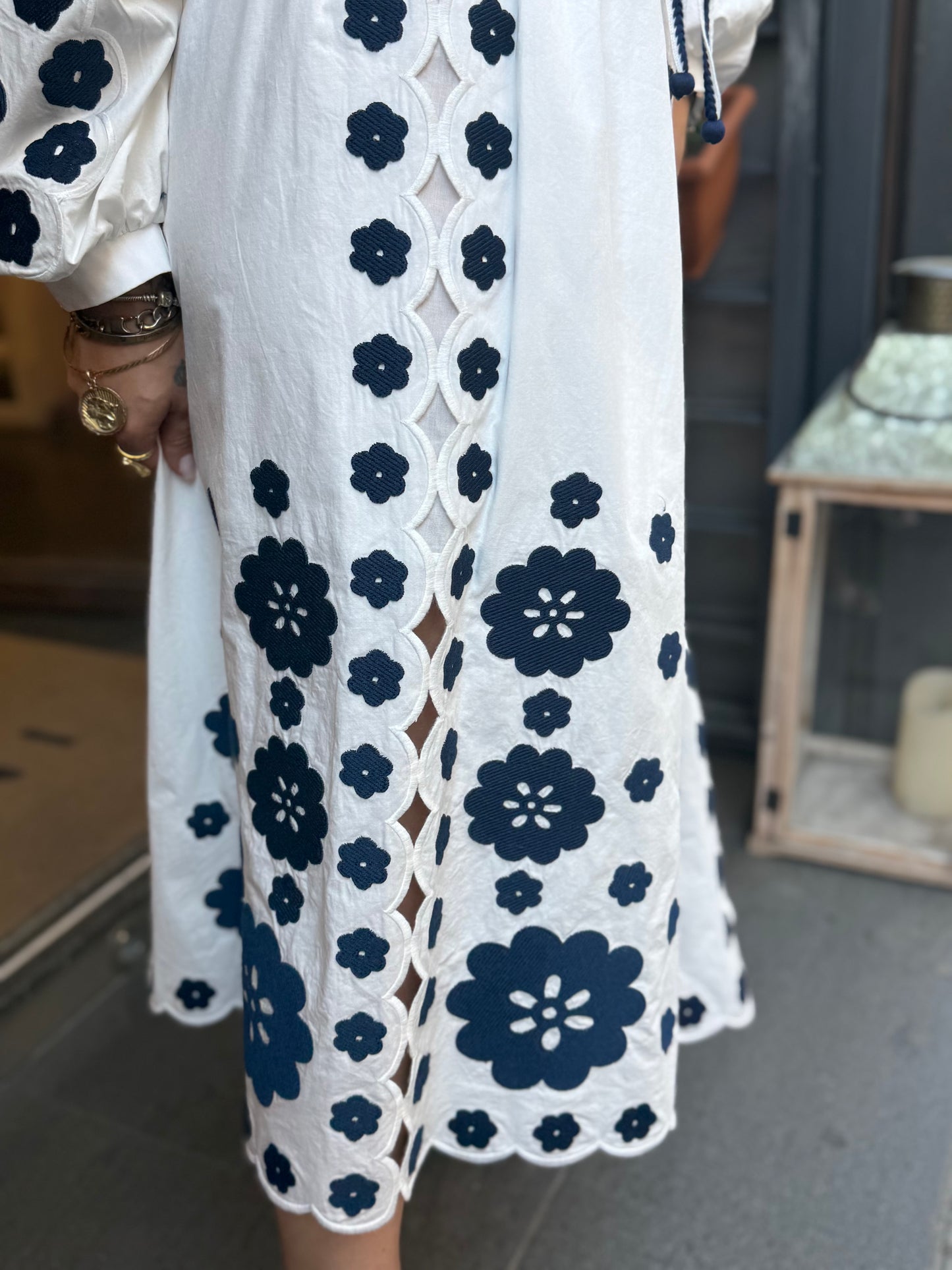 Tensione in Gonna ricamata Bianca/blu