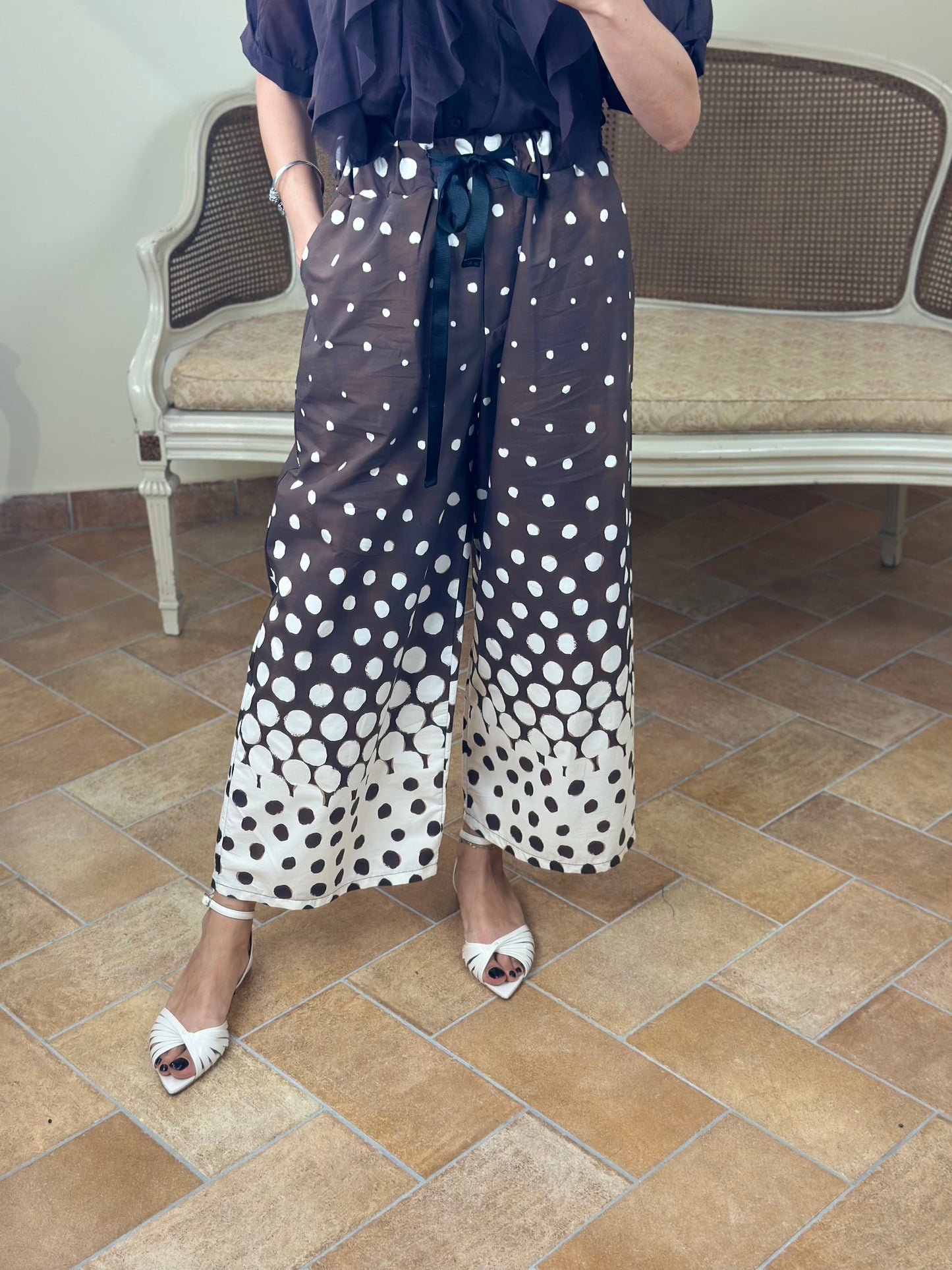 Pantagonna a pois MOKA/BURRO