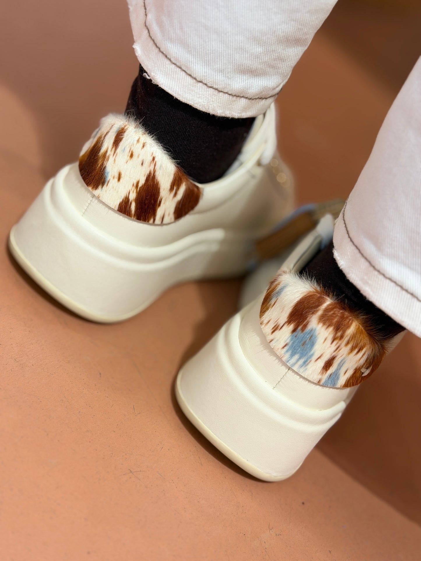GIO+ sneakers Oliva in cavallino LATTE