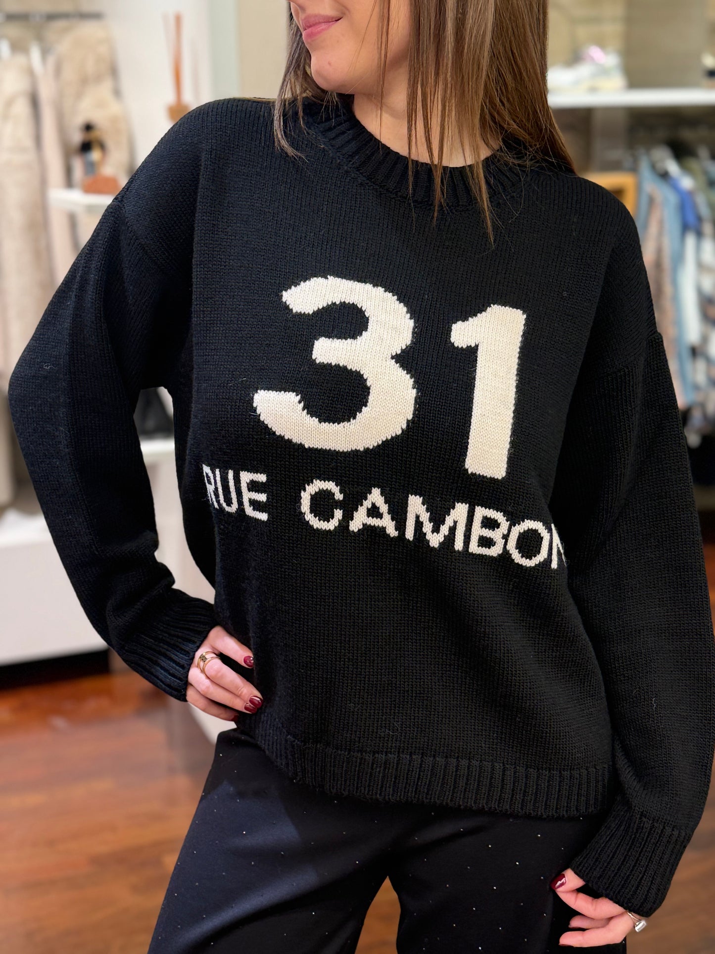 Tensione in Maglia "RUE CAMBON" NERA