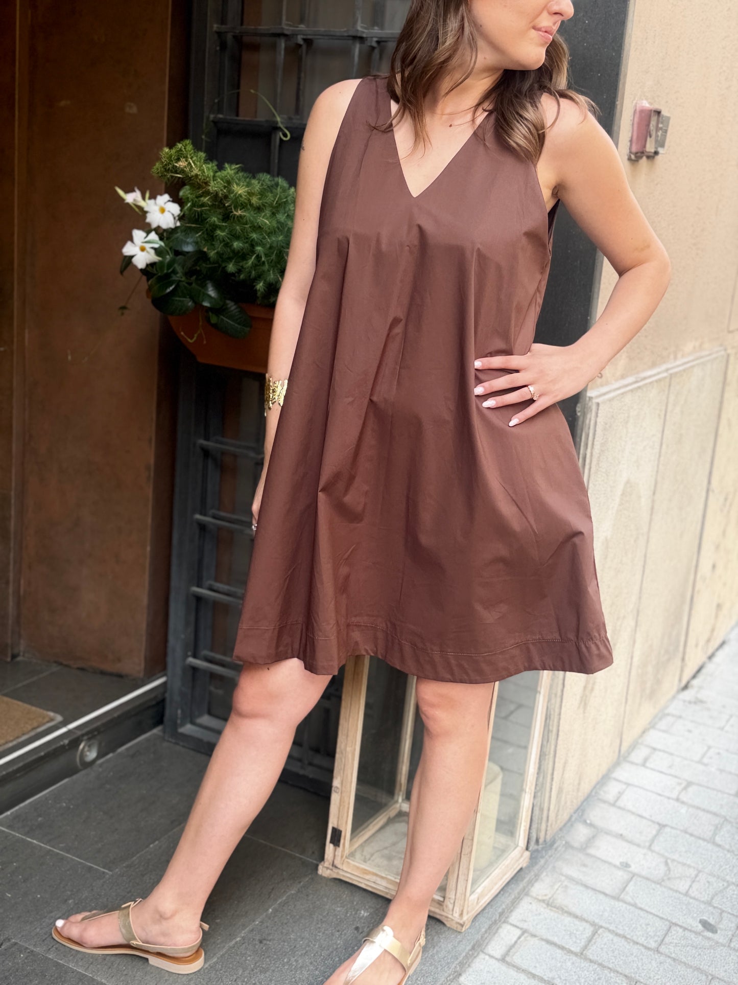 Abito midi a trapezio (disp. in più colori)
