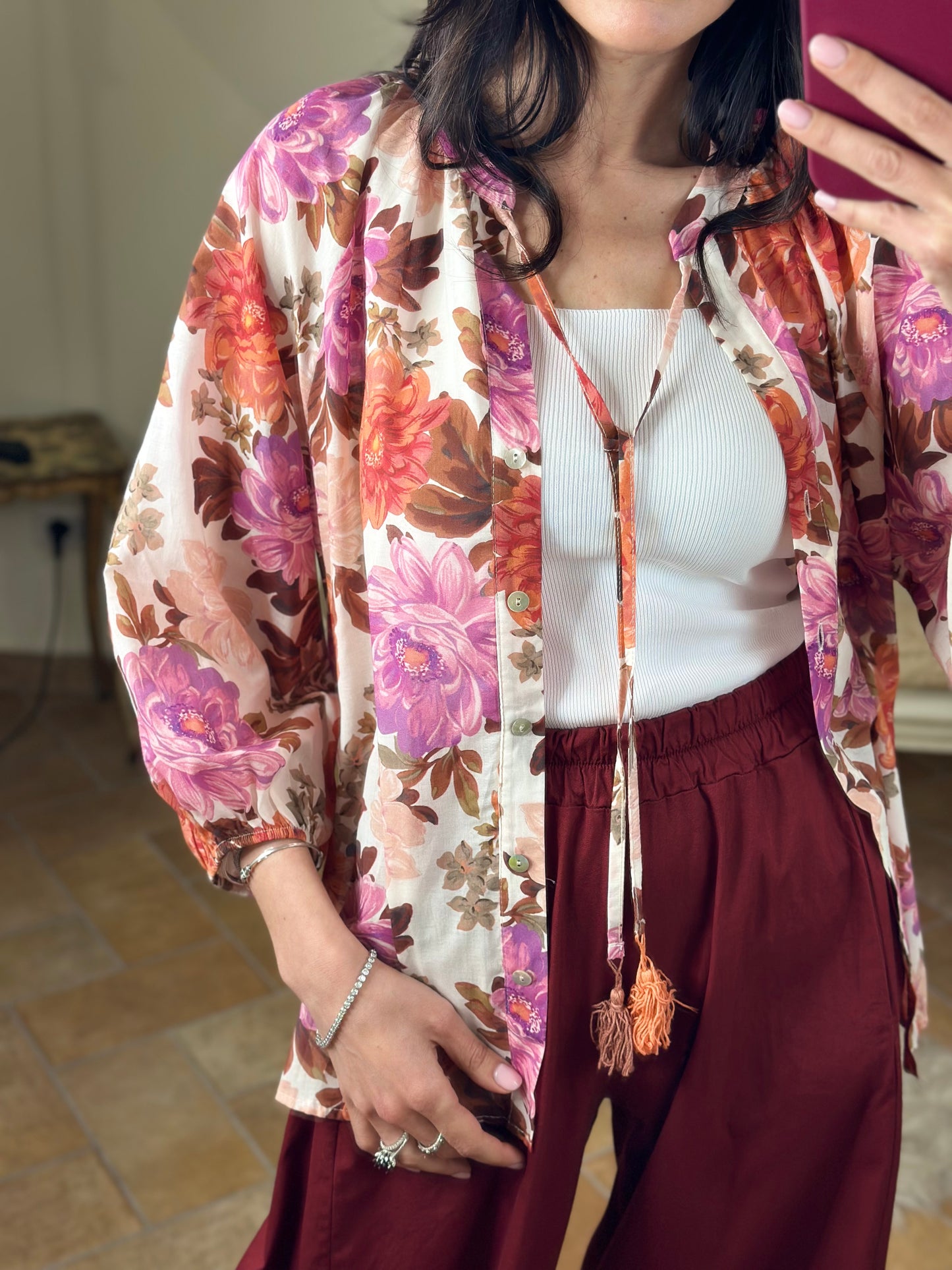 Tensione in CAMICIA stampa fiori