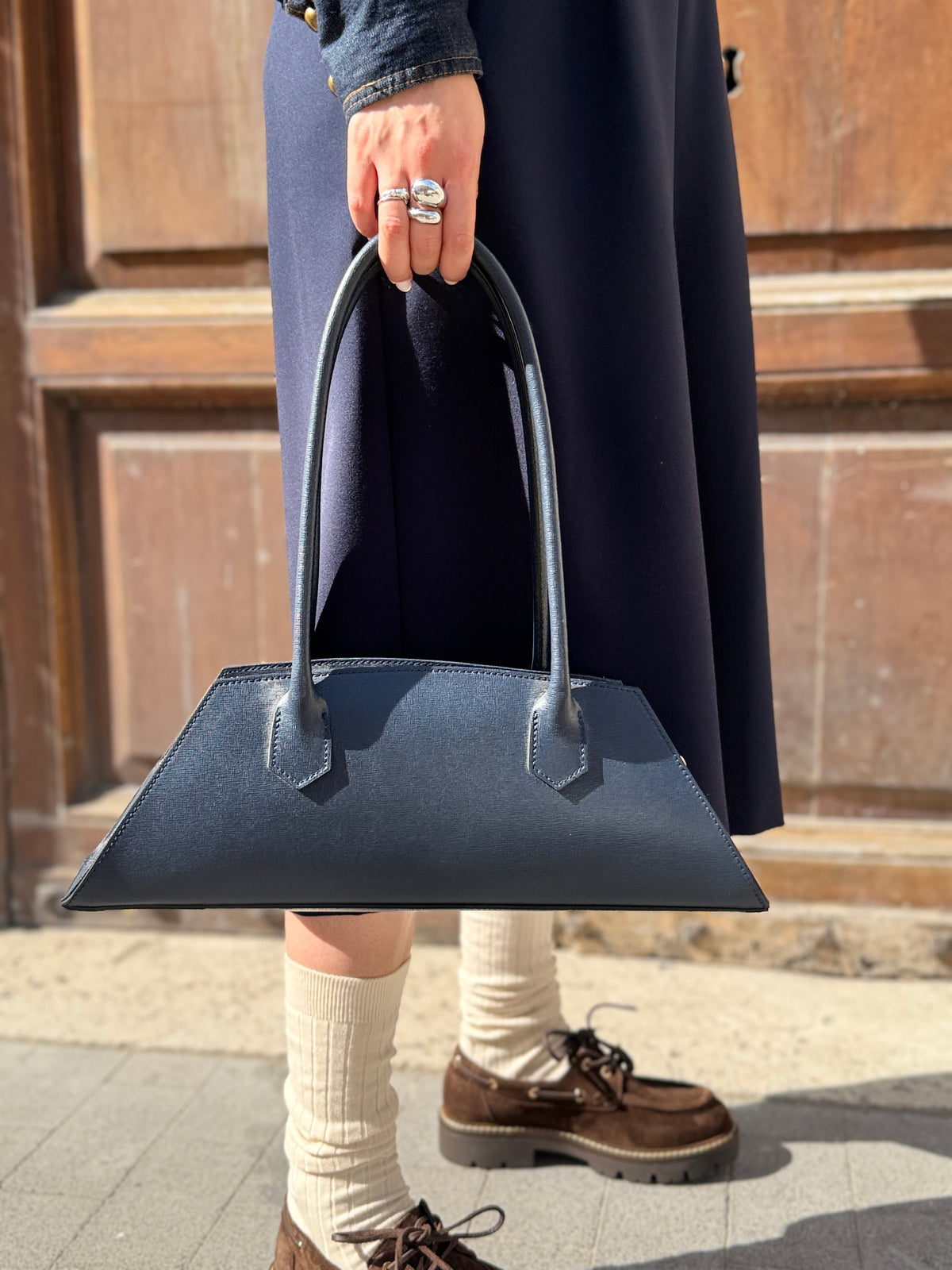 Bauletto CANDY in pelle ROSSO/BLU/NERO