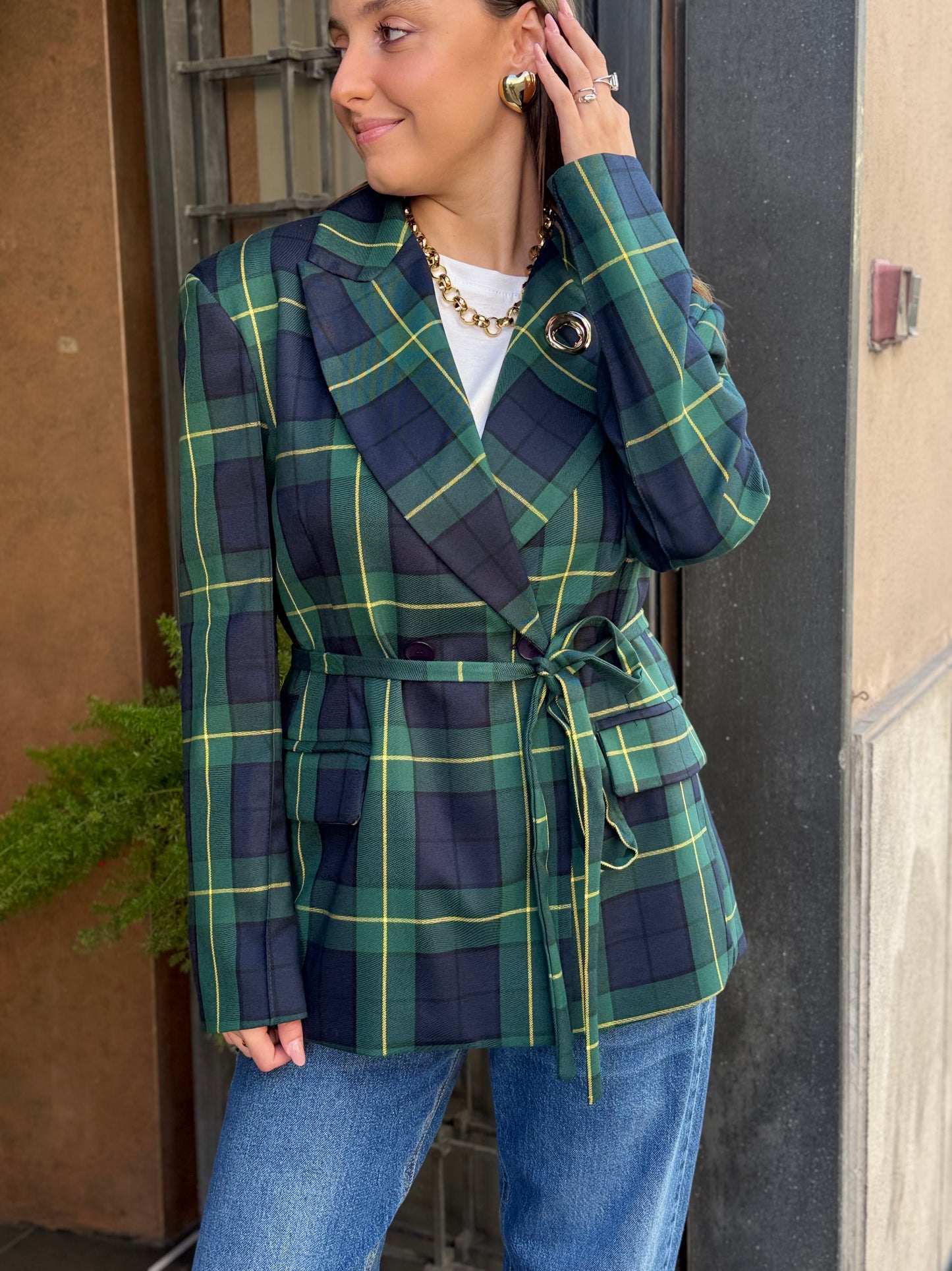 Tensione In Giacca check VERDE