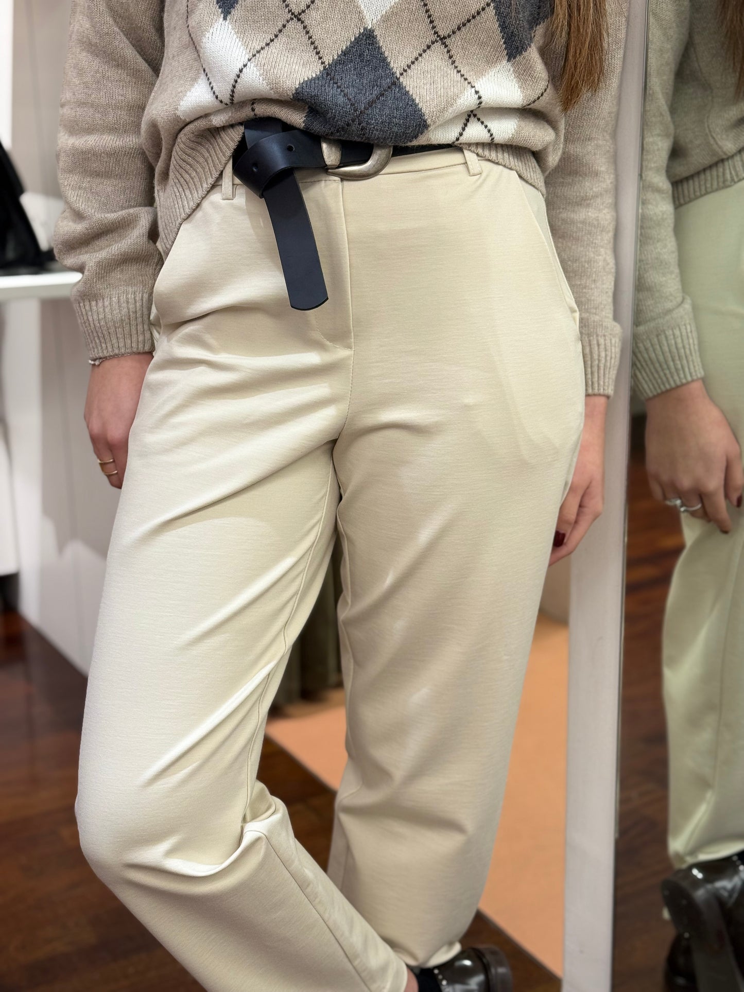 Tensione In Pantalone punto Milano PANNA