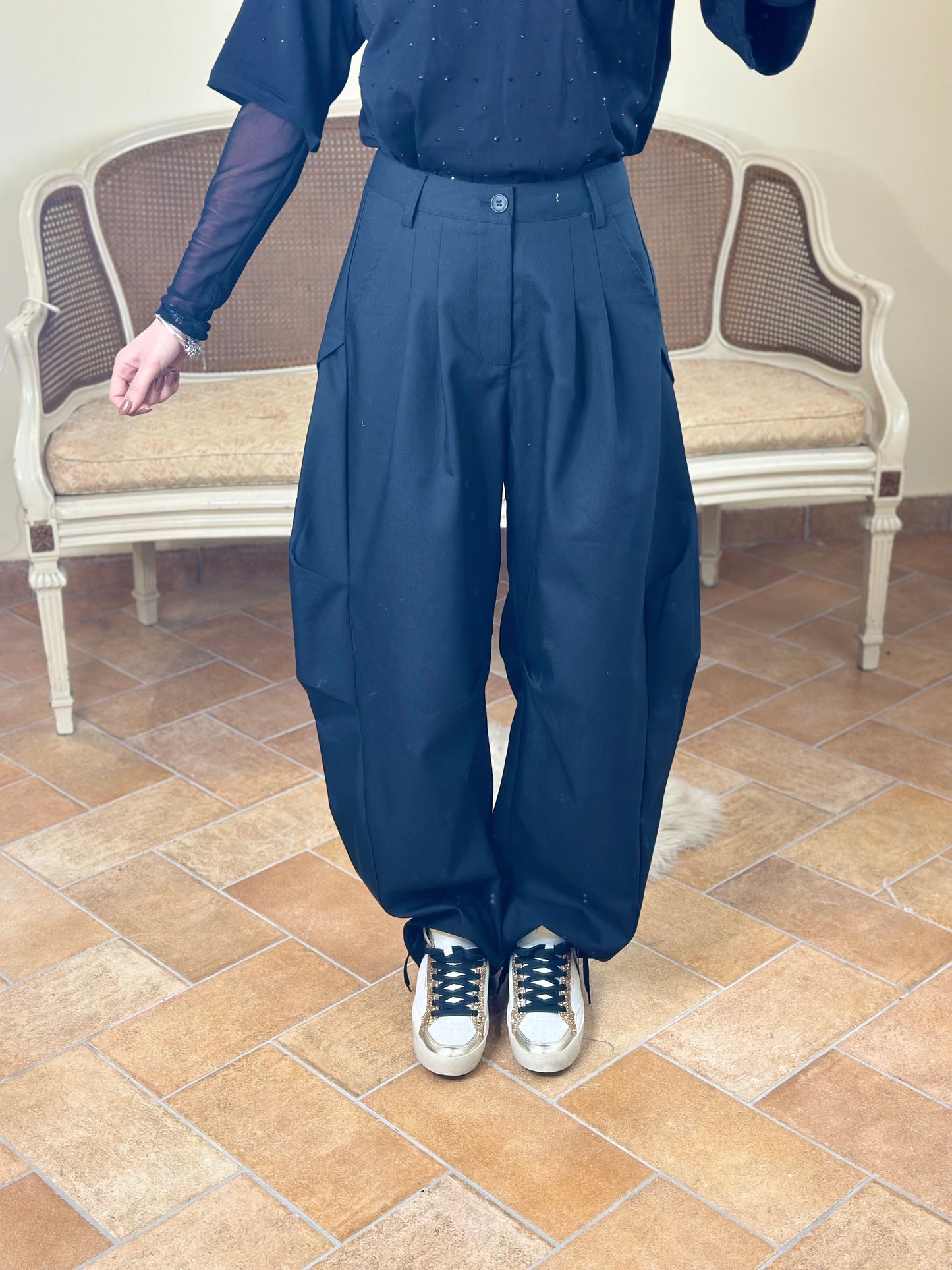 Pantalone Baloon NERO “Francesca”