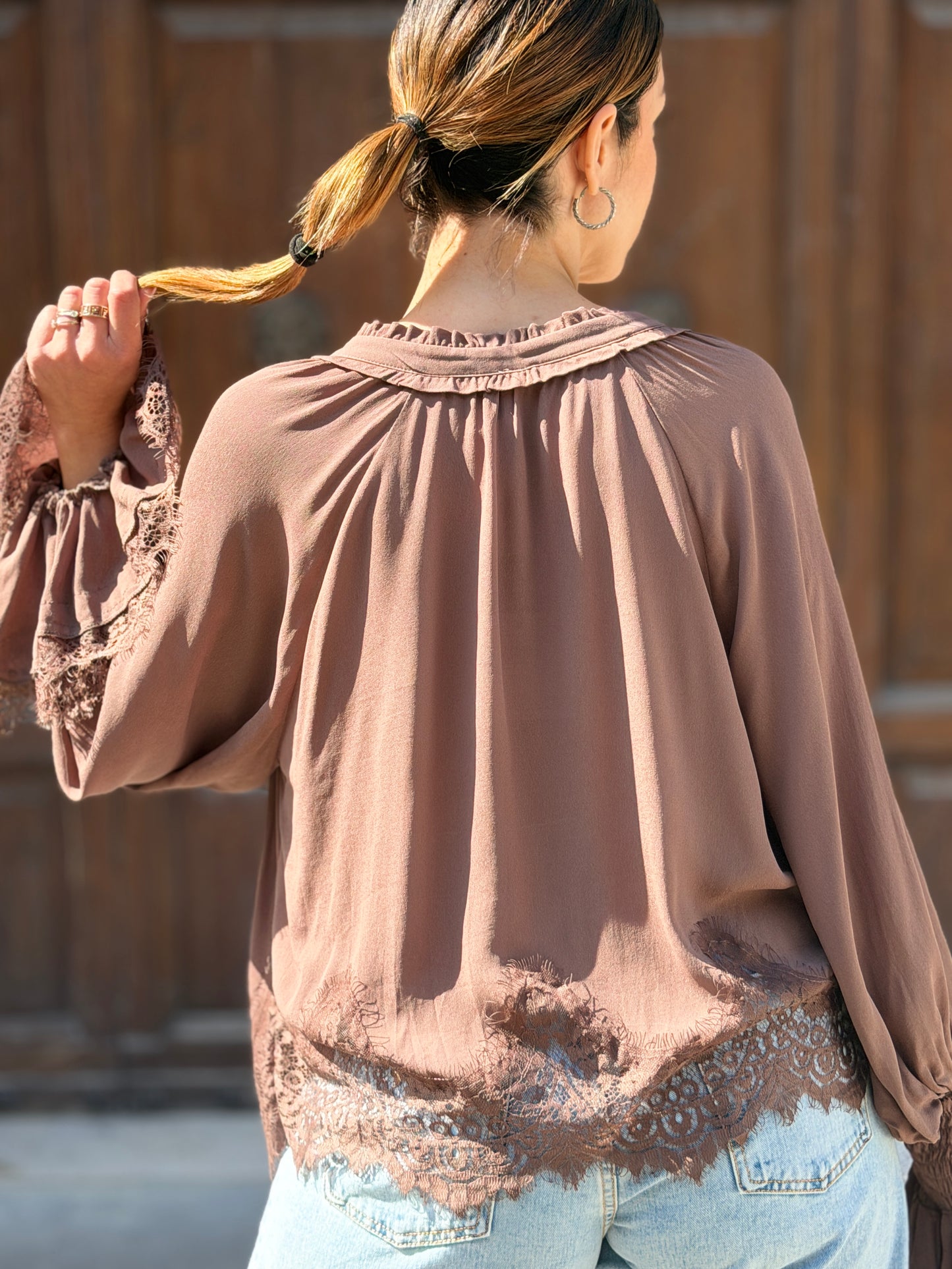 Tensione in Blusa con pizzo MORO