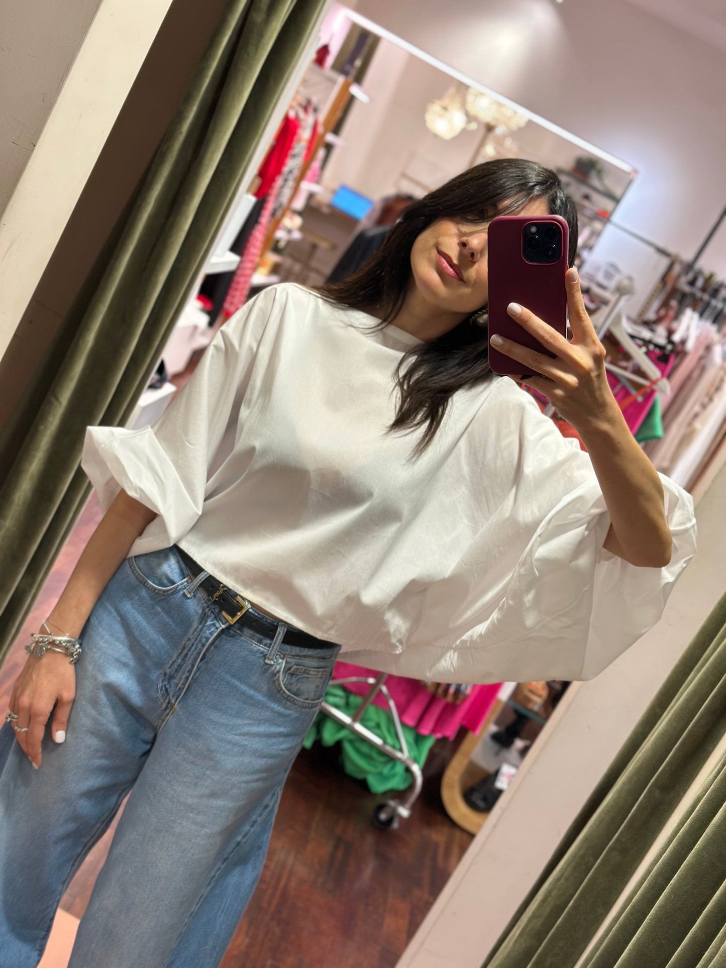 Blusa INES manica a palloncino (disponibile in altre varianti colori)