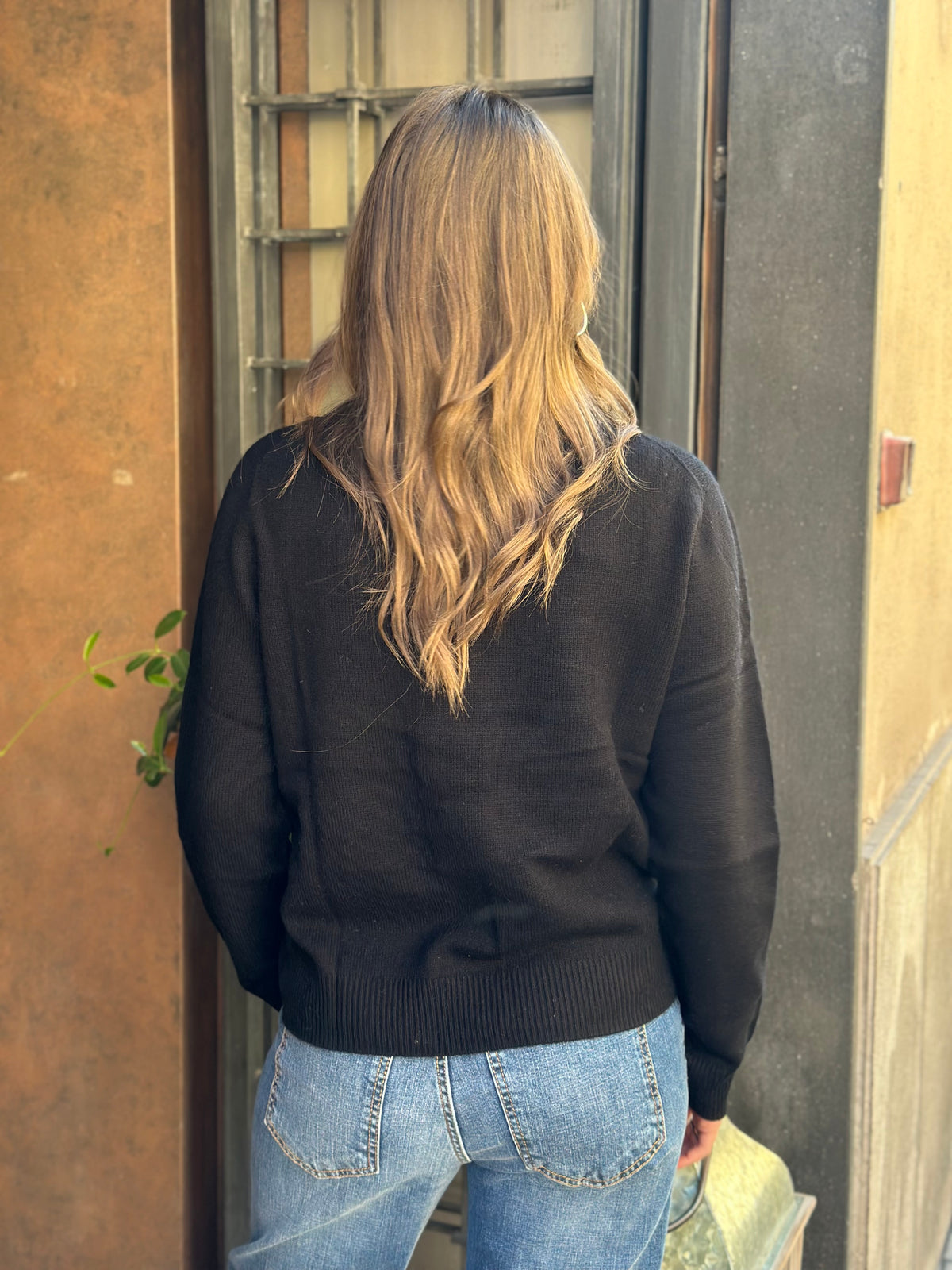 Maglia cashmere e lana con Cristalli (disp. in più colori)