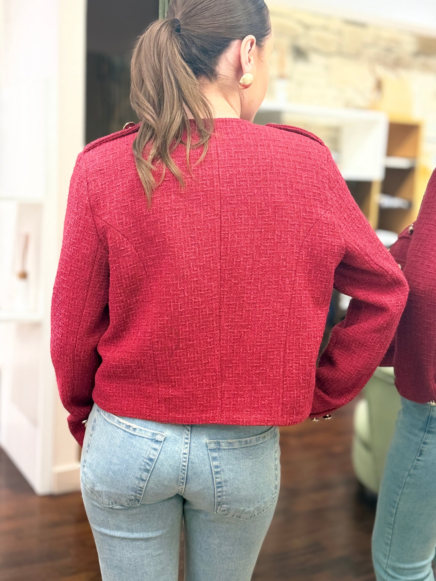 Tensione in Giacca Napoleone ROSSO