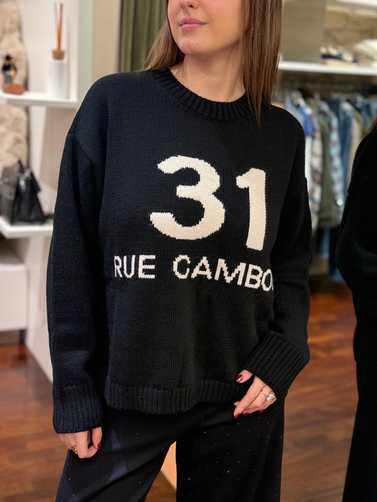 Tensione in Maglia "RUE CAMBON" NERA