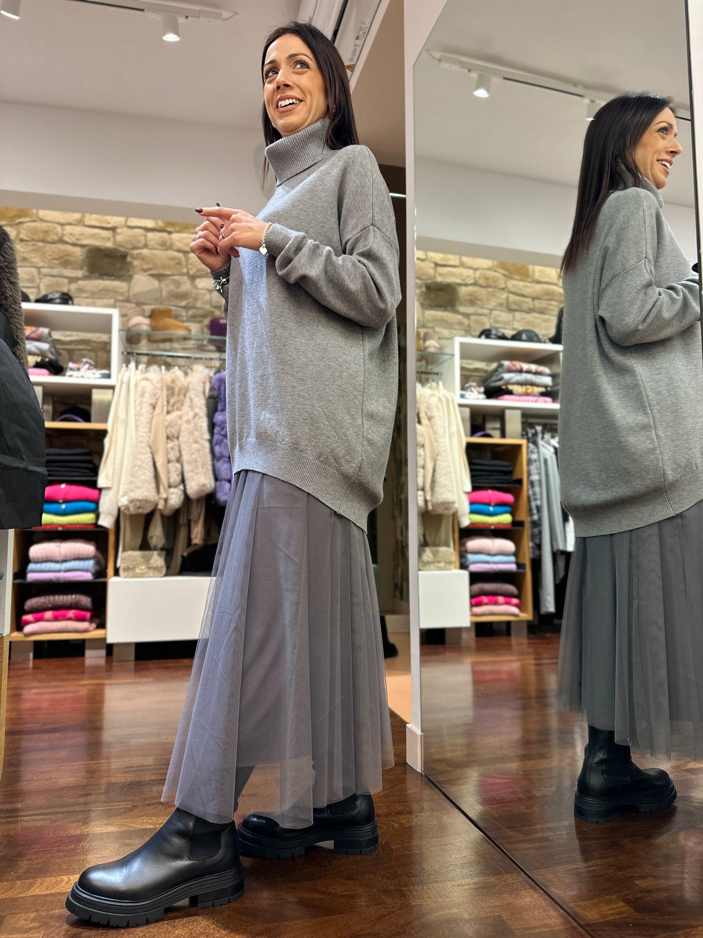 Spazio Sand- gonna in tulle