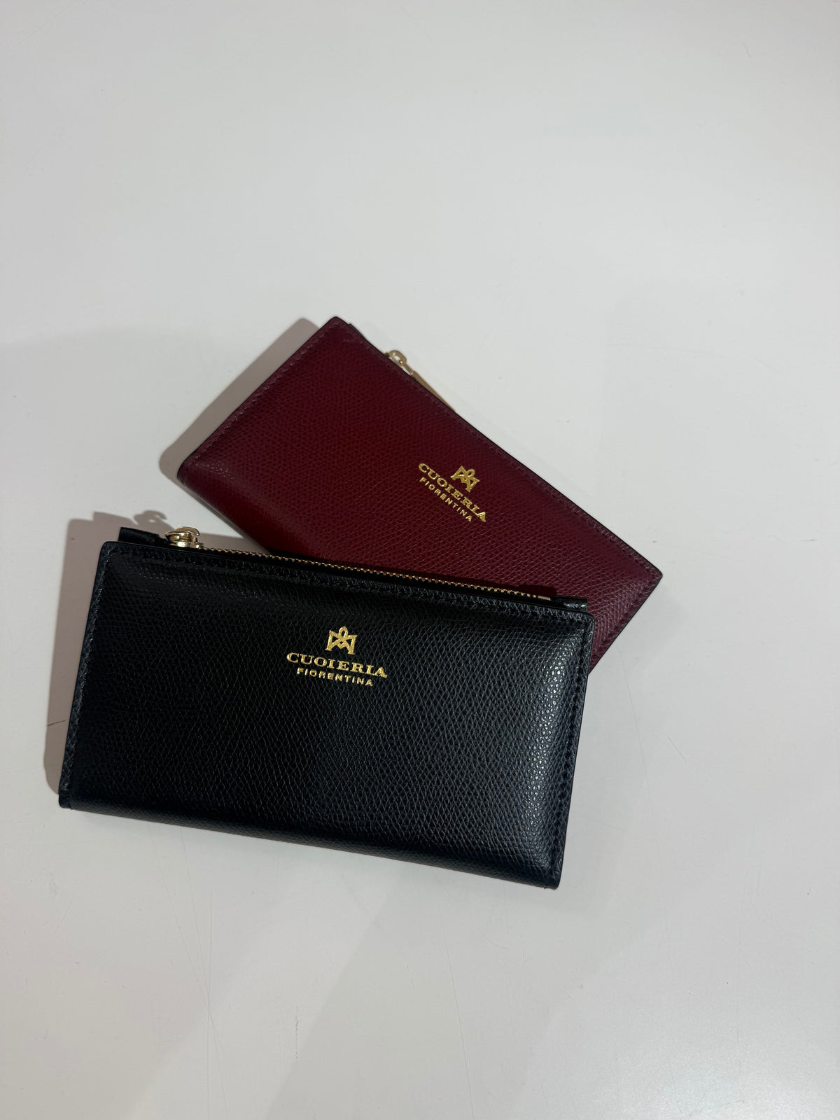 Cuoieria Fiorentina Alice portacarte di credito Nero e bordeaux
