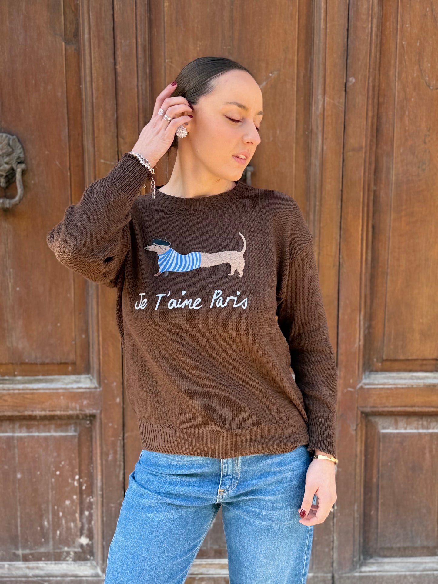 Maglia " Je T'aime Paris" CIOCCOLATO