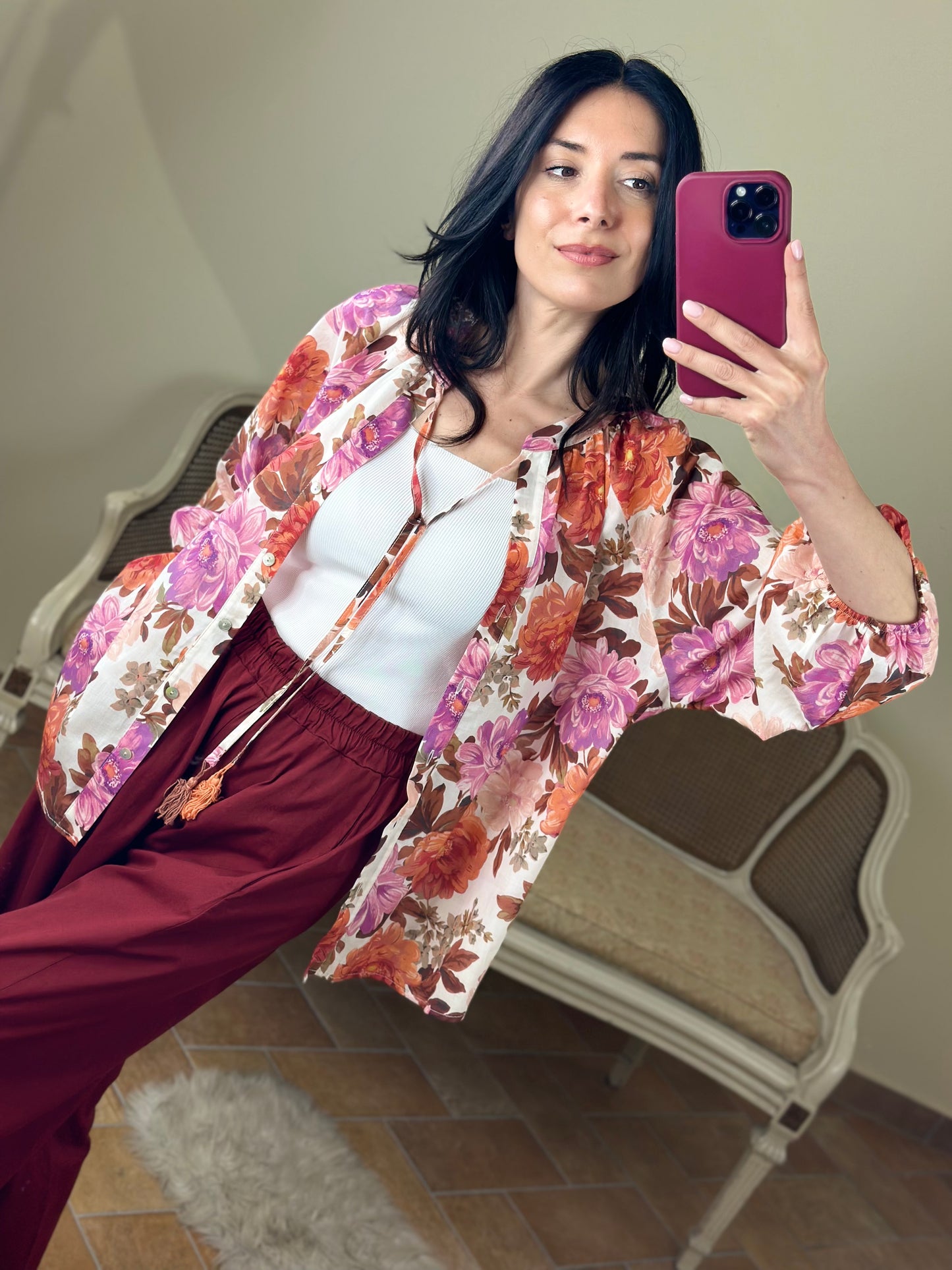 Tensione in CAMICIA stampa fiori