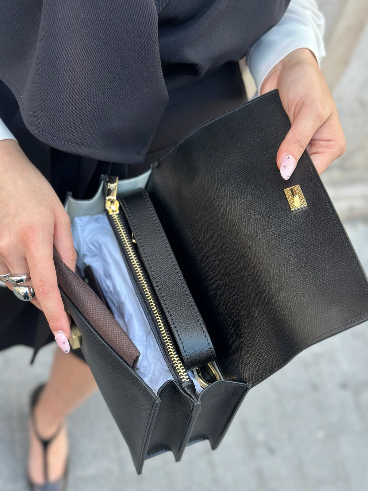 Cuoieria Fiorentina BEAUTY SMALL FLAP BAG NERA